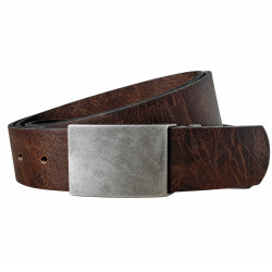 Ledergürtel Herren in Dunkelbraun - Jeansgürtel aus Leder Braun - Herrengürtel für Jeans - Herren Gürtel kürzbar - echtes Leder