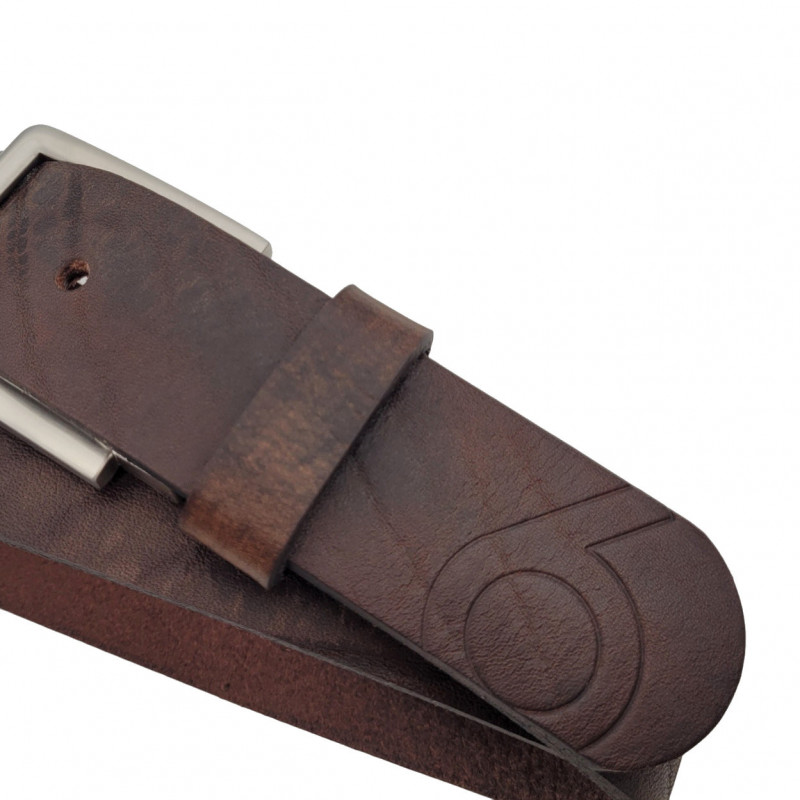 Ledergürtel für Herren dunkelbraun. Jeansgürtel - Gürtel für Jeans und Stoffhose, Echtes Leder