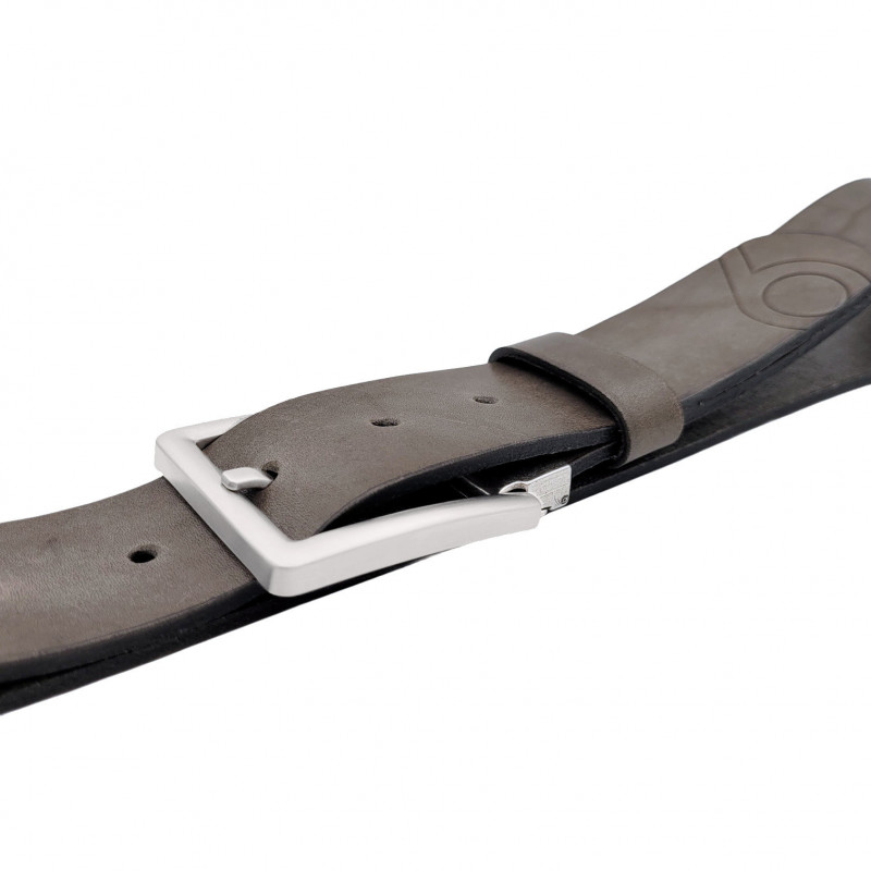 Herren Gürtel in Grau - Jeansgürtel - Ledergürtel - Echtes Leder