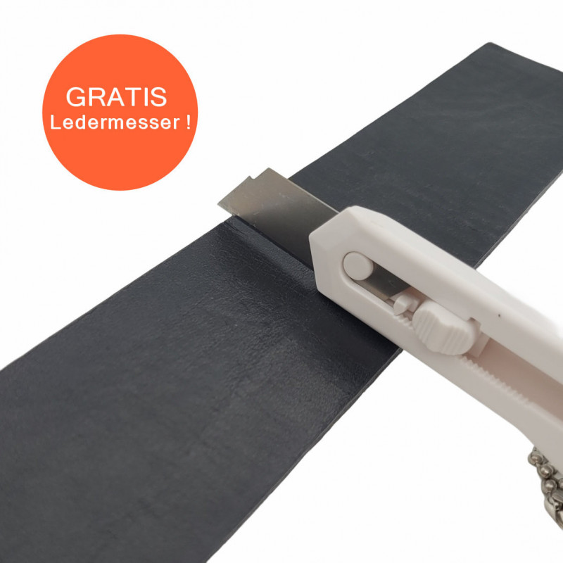 Herren Gürtel Schwarz - Jeansgürtel Schwarz - Herrengürtel kürzbar - Ledergürtel Herren Schwarz