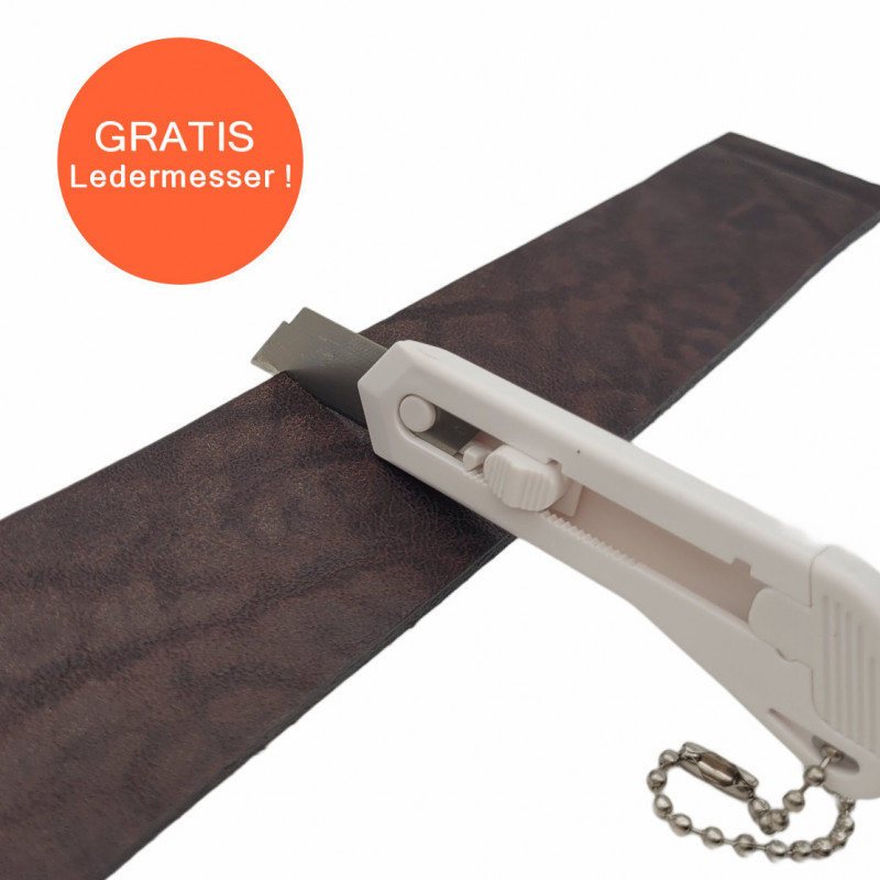 Jeansgürtel braun - Gürtel braun Leder - Brauner Gürtel für Herren - Ledergürtel Herren braun - kürzbar