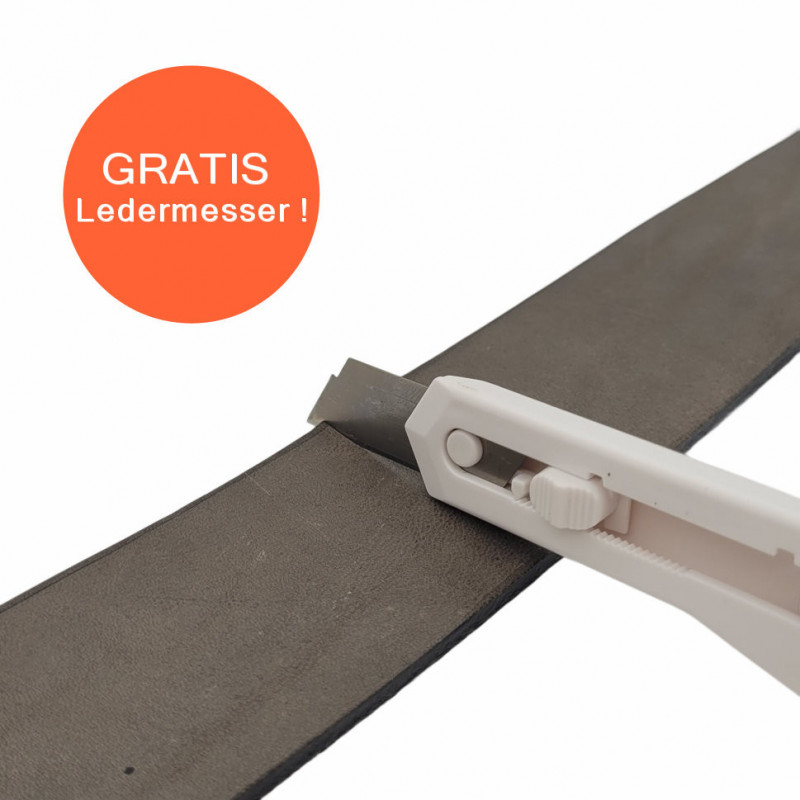 Herren Gürtel in Grau - Jeansgürtel - Ledergürtel - Echtes Leder