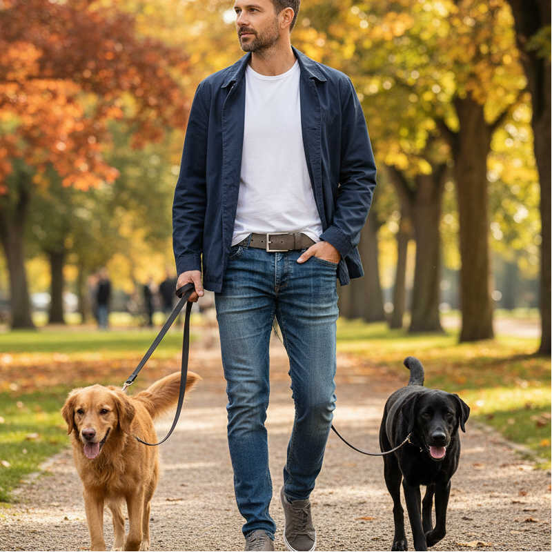 Herren Gürtel in Grau - Jeansgürtel - Ledergürtel - Echtes Leder