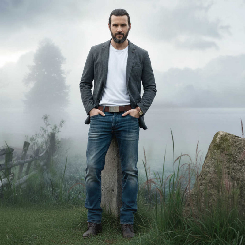 Ledergürtel Herren in Braun - Jeansgürtel aus Leder Braun - Herrengürtel für Jeans - Herren Gürtel kürzbar - echtes Leder