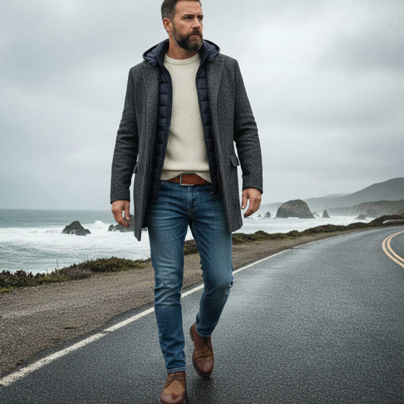 Herren Gürtel Braun - Hellbraun - Echtes Leder - Jeansgürtel kürzbar - Ledergürtel Herren Braun