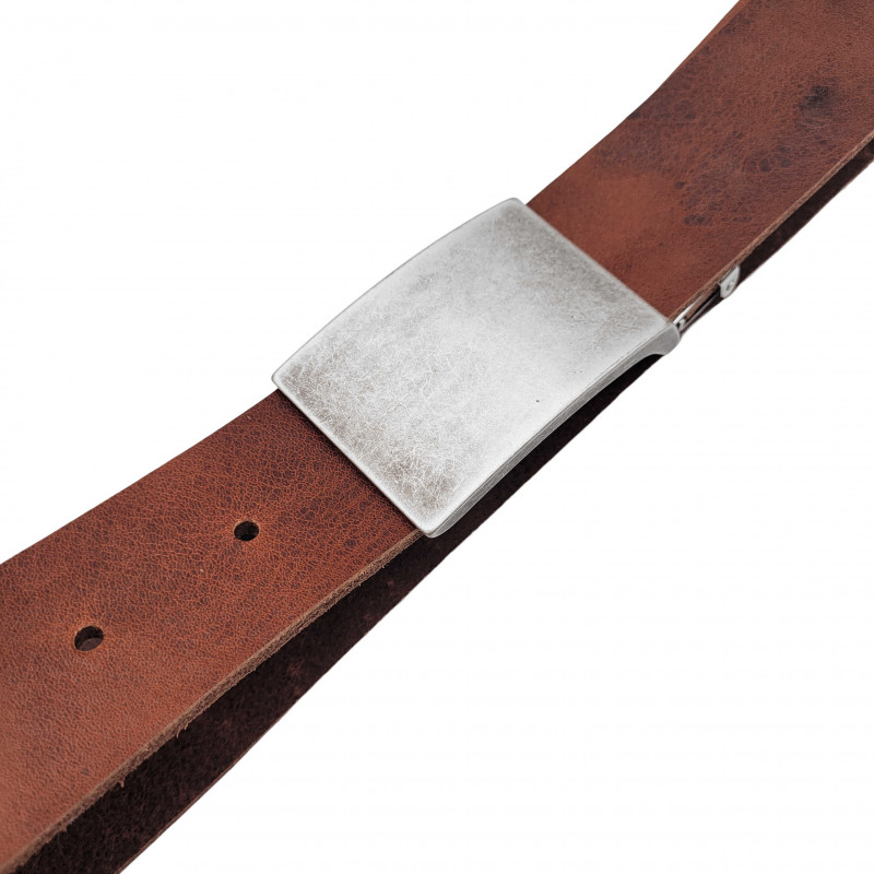Ledergürtel Herren in Braun - Jeansgürtel aus Leder Braun - Herrengürtel für Jeans - Herren Gürtel kürzbar - echtes Leder
