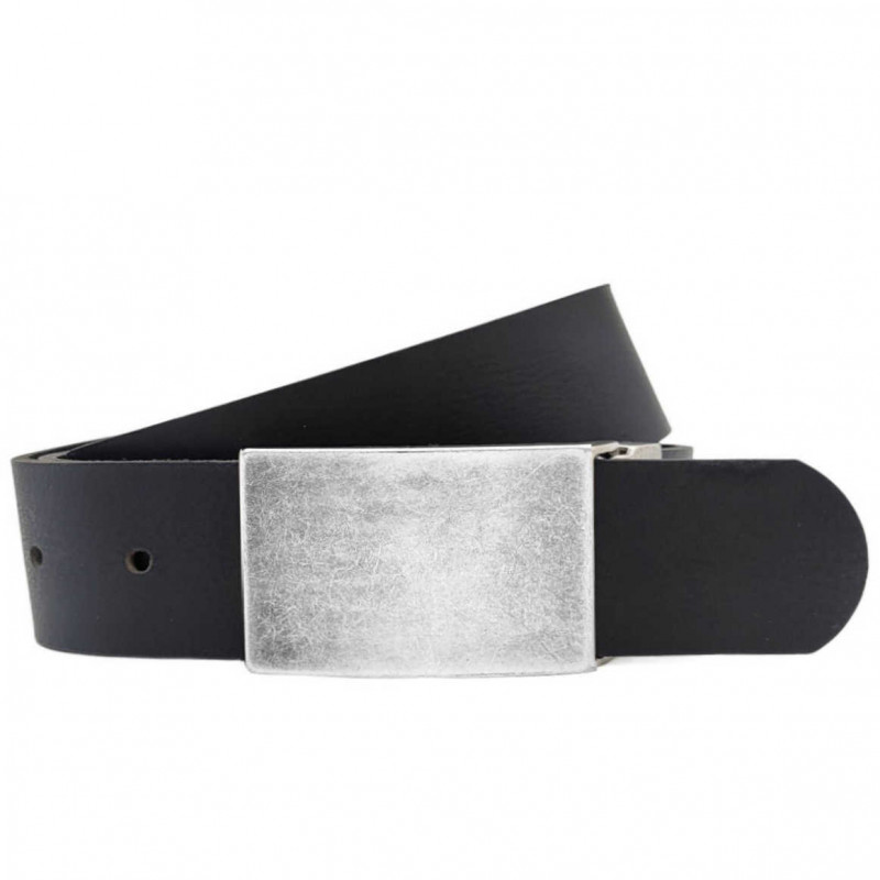 Ledergürtel Herren schwarz 4 cm – echtes Leder, selbst kürzbar