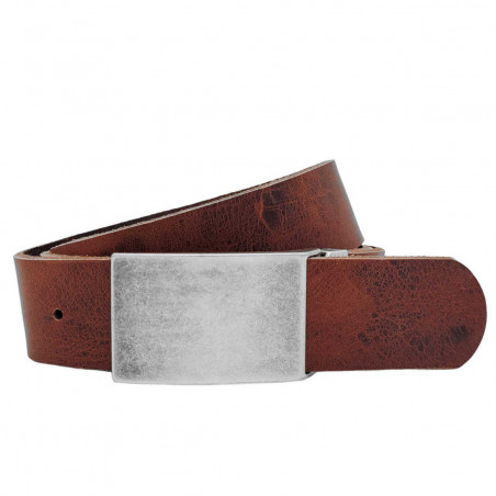 Ledergürtel Herren in Braun - Jeansgürtel aus Leder Braun - Herrengürtel für Jeans - Herren Gürtel kürzbar - echtes Leder