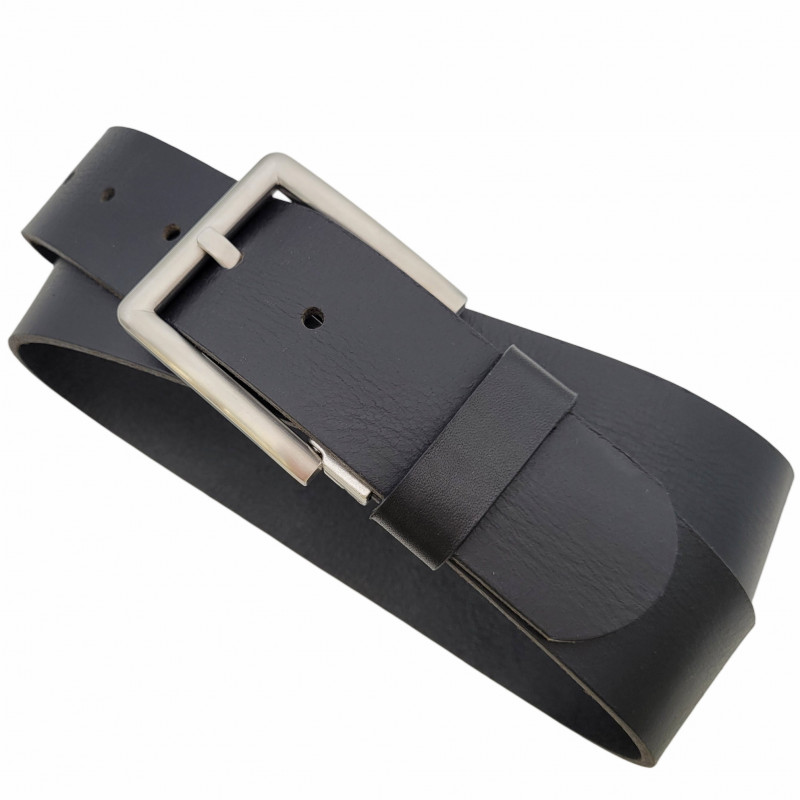 Herren Gürtel Schwarz - Ledergürtel schwarz kürzbar - Jeansgürtel aus Leder in Schwarz - Schwarzer Herrengürtel