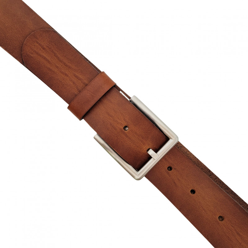 Herren Gürtel Braun - Hellbraun - Echtes Leder - Jeansgürtel kürzbar - Ledergürtel Herren Braun