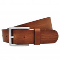 Ledergürtel Herren 4 cm hellbraun – Edelstahl-Dornschnalle