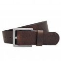 Ledergürtel Herren 4 cm dunkelbraun – Edelstahl-Dornschnalle