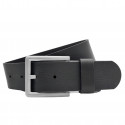 Ledergürtel Herren schwarz 4 cm – Dornschnalle aus Edelstahl
