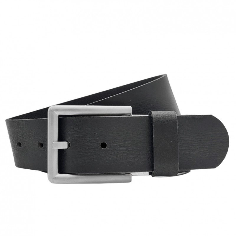 Herren Gürtel Schwarz - Ledergürtel schwarz kürzbar - Jeansgürtel aus Leder in Schwarz - Schwarzer Herrengürtel