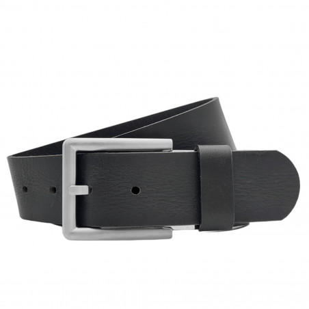 Herren Gürtel Schwarz - Ledergürtel schwarz kürzbar - Jeansgürtel aus Leder in Schwarz - Schwarzer Herrengürtel