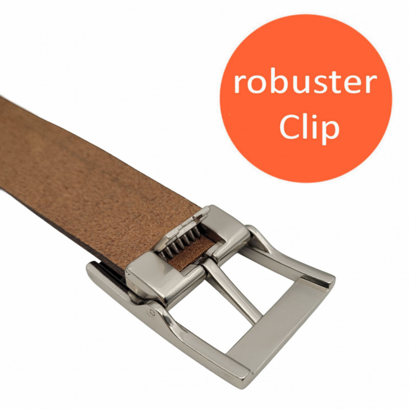 Gürtel für Chino Hosen - Ledergürtel für Stoffhosen. Ledergürtel Herren Hellbraun - Cognac Braun