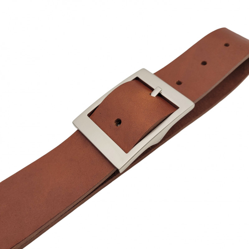 Gürtel für Chino Hosen - Ledergürtel für Stoffhosen. Ledergürtel Herren Hellbraun - Cognac Braun