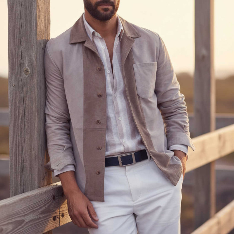 Gürtel für Chino Hosen - Ledergürtel für Stoffhosen. Ledergürtel Herren Hellbraun - Cognac Dunkelblau - Blau