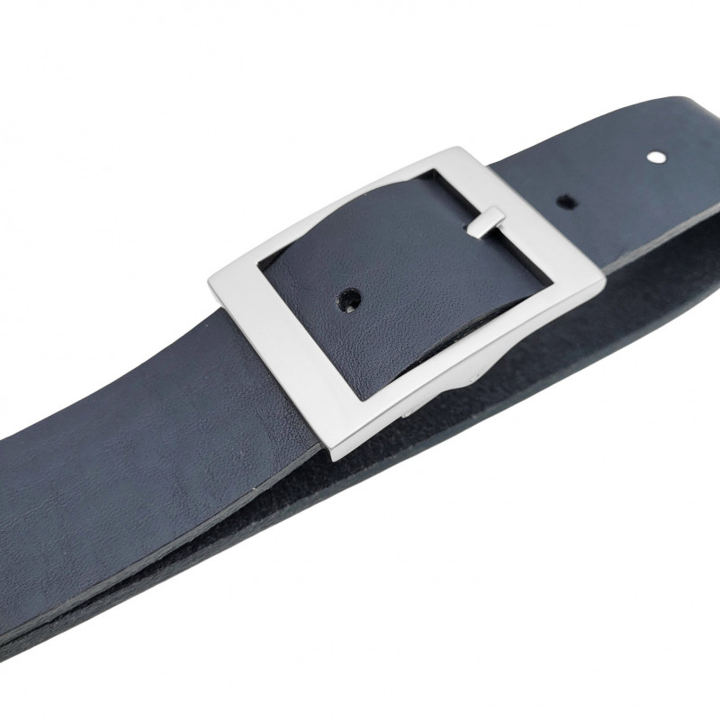 Gürtel für Chino Hosen - Ledergürtel für Stoffhosen. Ledergürtel Herren Hellbraun - Cognac Dunkelblau - Blau