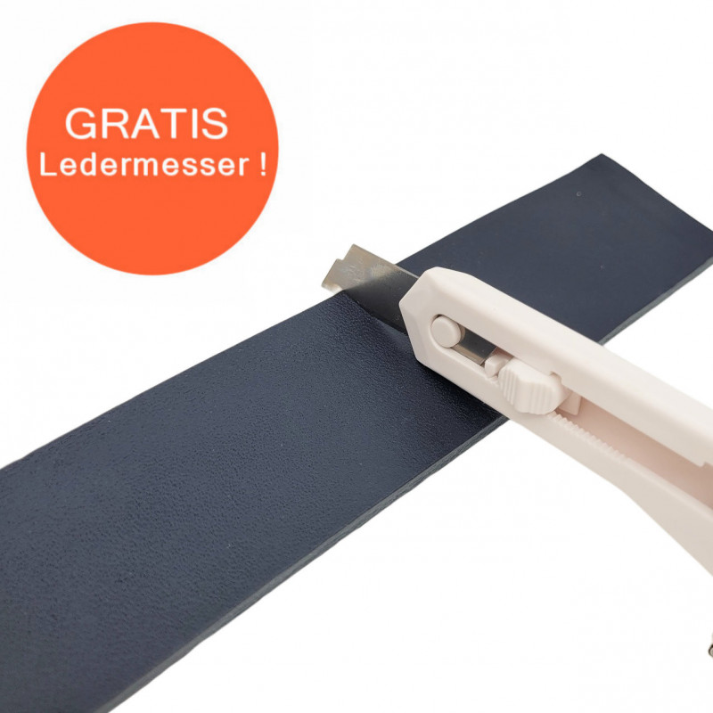 Gürtel für Chino Hosen - Ledergürtel für Stoffhosen. Ledergürtel Herren Hellbraun - Cognac Dunkelblau - Blau