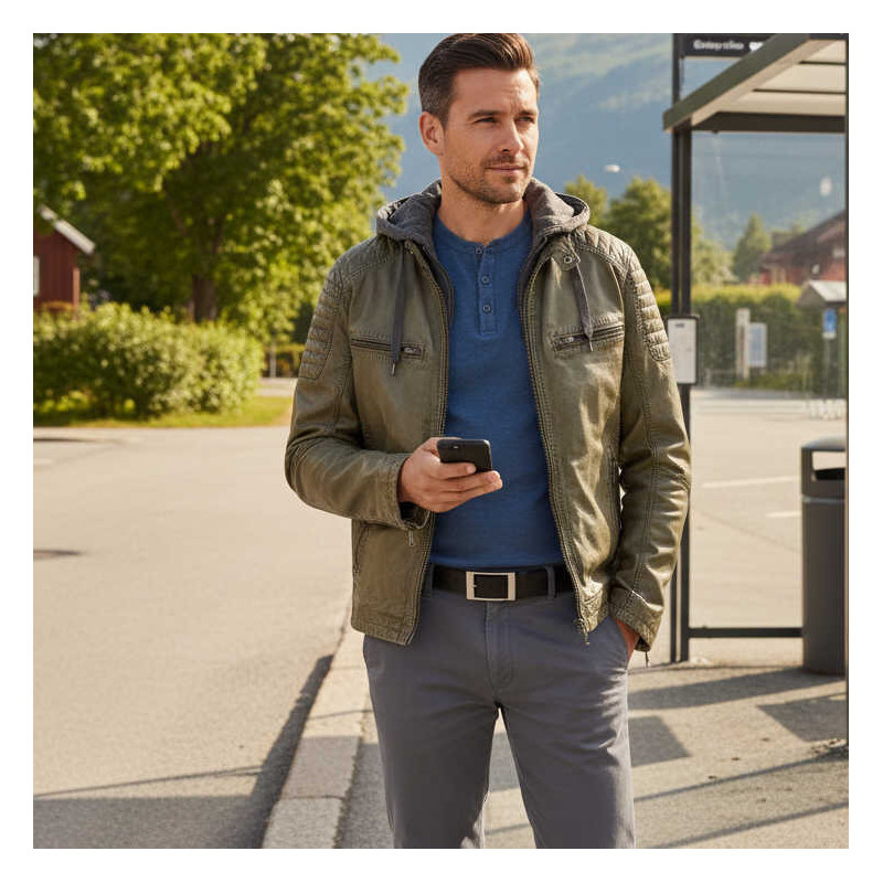 Gürtel für Chino Hosen - Ledergürtel für Stoffhosen. Ledergürtel Herren  Schwarz