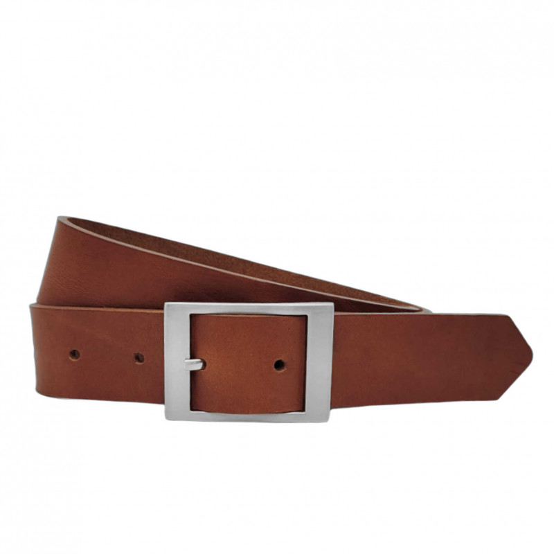 Gürtel für Chino Hosen - Ledergürtel für Stoffhosen. Ledergürtel Herren Hellbraun - Cognac Braun