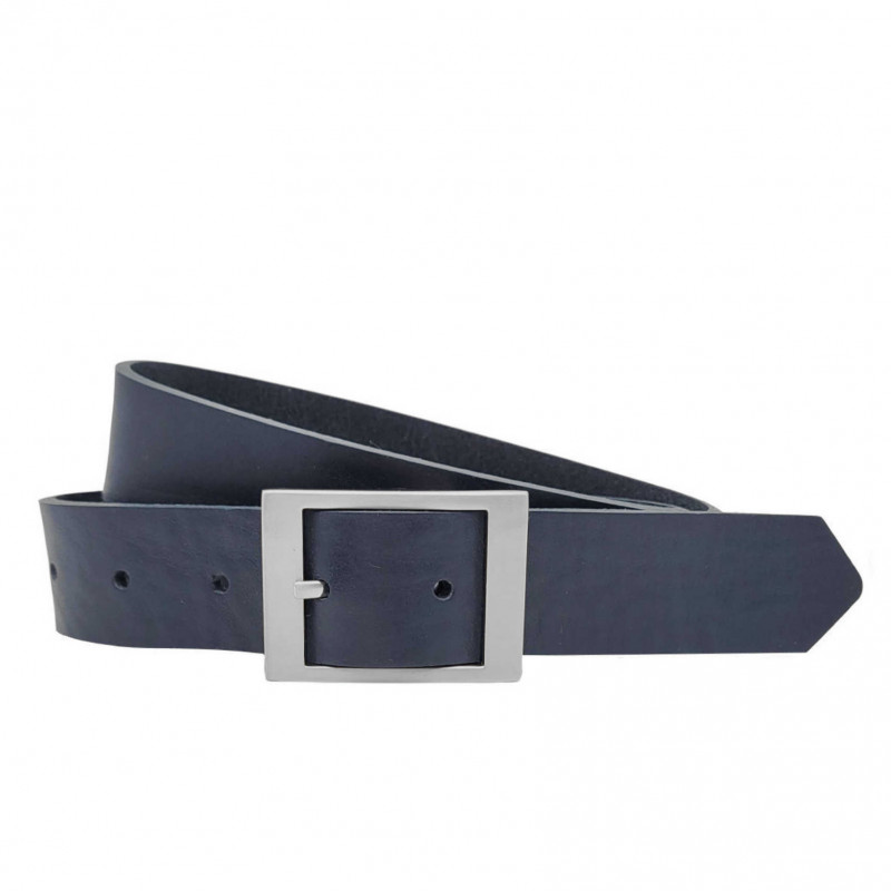 Gürtel für Chino Hosen - Ledergürtel für Stoffhosen. Ledergürtel Herren Hellbraun - Cognac Dunkelblau - Blau