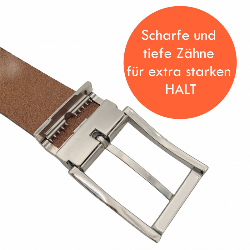 Gürtel für Herren - Ledergürtel für Stoffhosen. Ledergürtel Herren Hellbraun - Cognac Braun