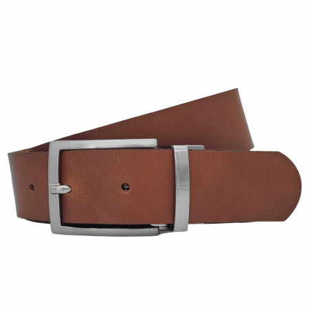 Gürtel für Herren - Ledergürtel für Stoffhosen. Ledergürtel Herren Hellbraun - Cognac Braun