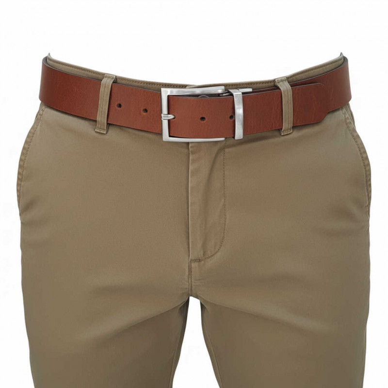 Gürtel Cognac 4 cm aus Vollrindleder ➤ Klassisch & selbst kürzbar