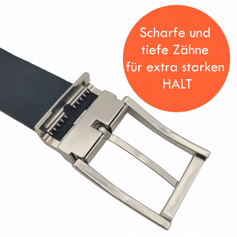 Gürtel für Herren - Ledergürtel für Stoffhosen. Ledergürtel Herren Hellbraun - Schwarz