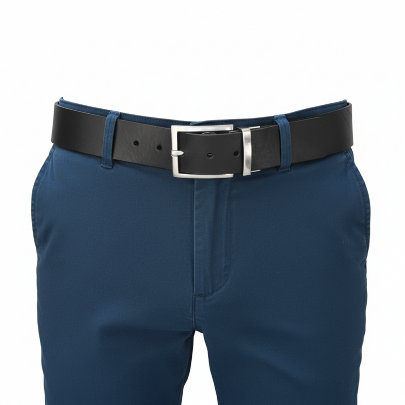 Gürtel für Herren - Ledergürtel für Stoffhosen. Ledergürtel Herren Hellbraun - Schwarz