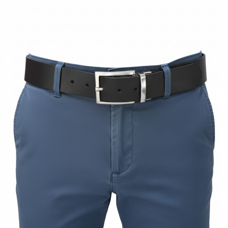 Gürtel für Herren - Ledergürtel für Stoffhosen. Ledergürtel Herren Hellbraun - Schwarz