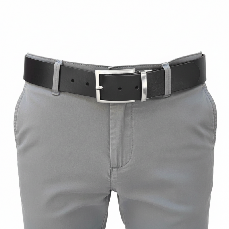 Gürtel für Herren - Ledergürtel für Stoffhosen. Ledergürtel Herren Hellbraun - Schwarz