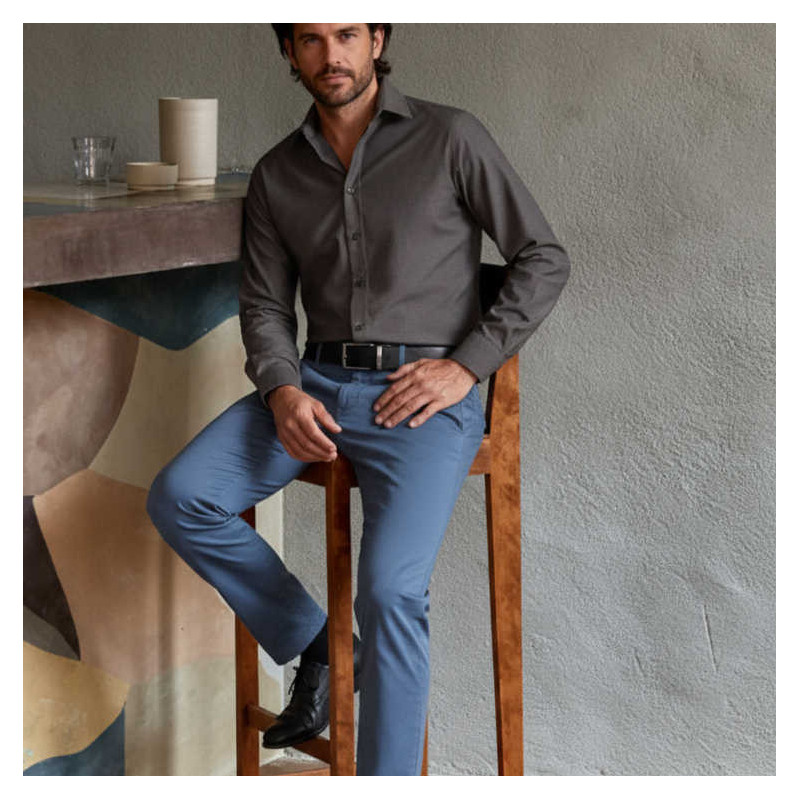 Gürtel für Herren - Ledergürtel für Stoffhosen. Ledergürtel Herren Hellbraun - Schwarz