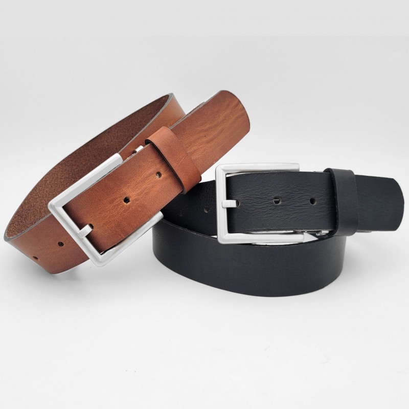 Ledergürtel kürzbar Herren - spar-set - Gürtel kürzbar aus Leder - Herrengürtel schwarz und braun - Echtes Leder Gürtel Set