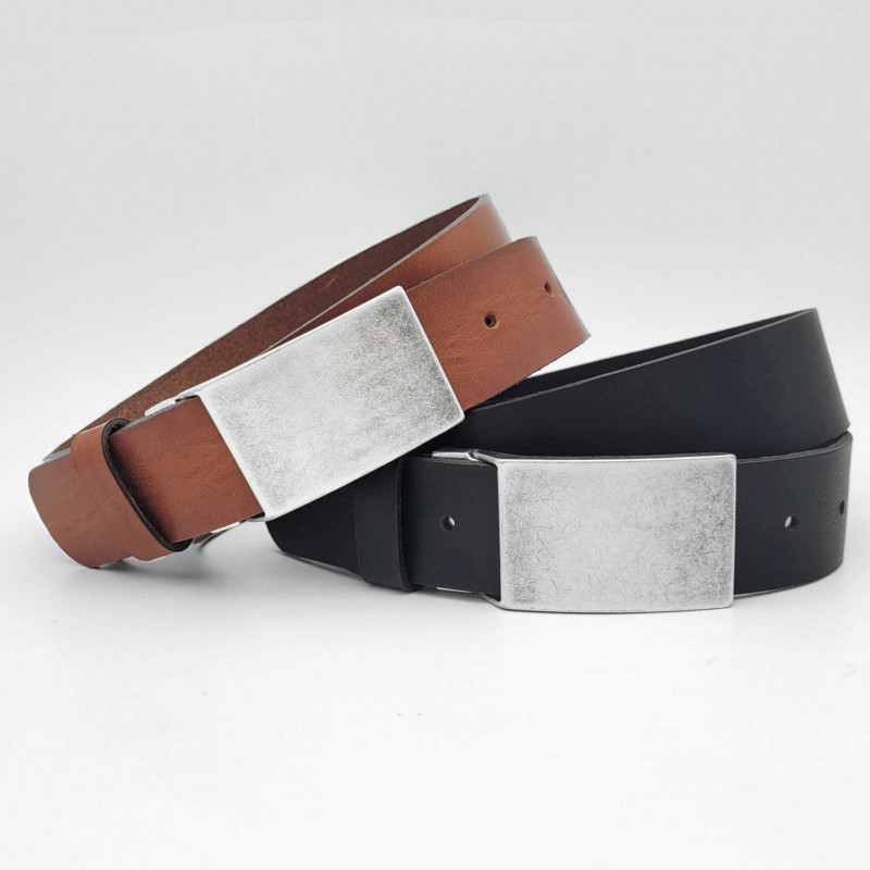 Ledergürtel kürzbar Herren - spar-set - Gürtel kürzbar aus Leder - Herrengürtel schwarz und braun - Echtes Leder Gürtel Set