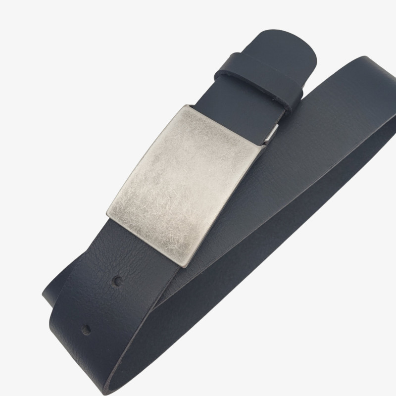 Ledergürtel Herren schwarz 4 cm – echtes Leder, selbst kürzbar