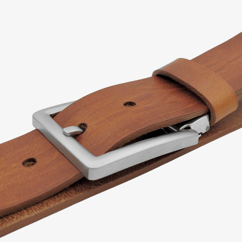 Herren Gürtel Braun - Hellbraun - Echtes Leder - Jeansgürtel kürzbar - Ledergürtel Herren Braun