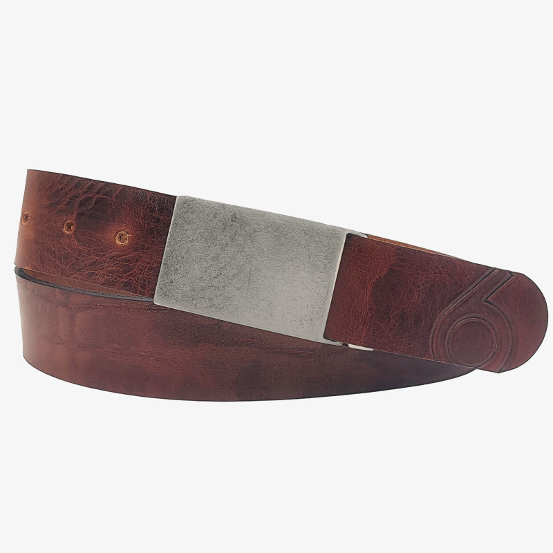 Ledergürtel Herren in Braun - Jeansgürtel aus Leder Braun - Herrengürtel für Jeans - Herren Gürtel kürzbar - echtes Leder