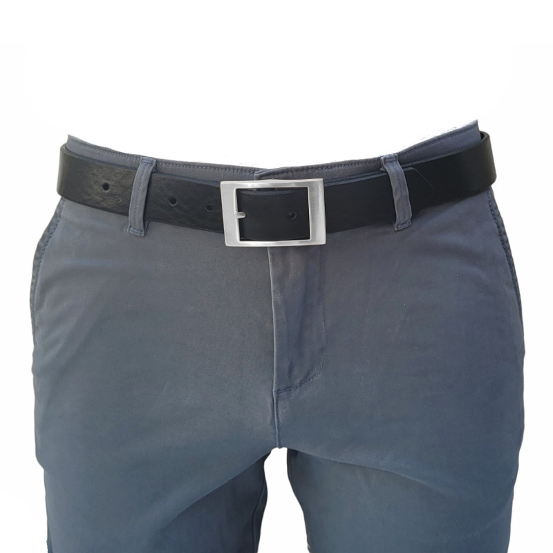 Ledergürtel Herren schwarz 3,5 cm Herrengürtel anzuggurtel