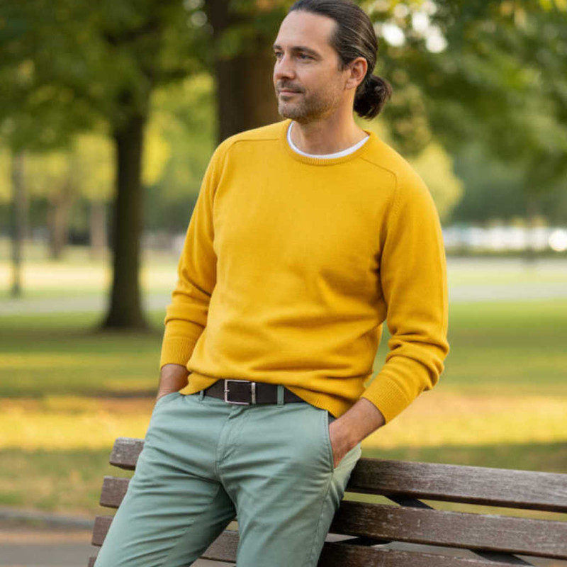 Gürtel für Herren - Ledergürtel für Stoffhosen. Ledergürtel Herren Dunkelbraun