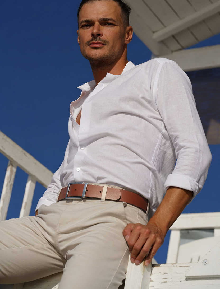 Ledergürtel Herren kürzbar - Jeansgürtel cognac, Gürtel für Herren Hellbraun, Herrengürtel leder, Jeansgürtel herren Leder