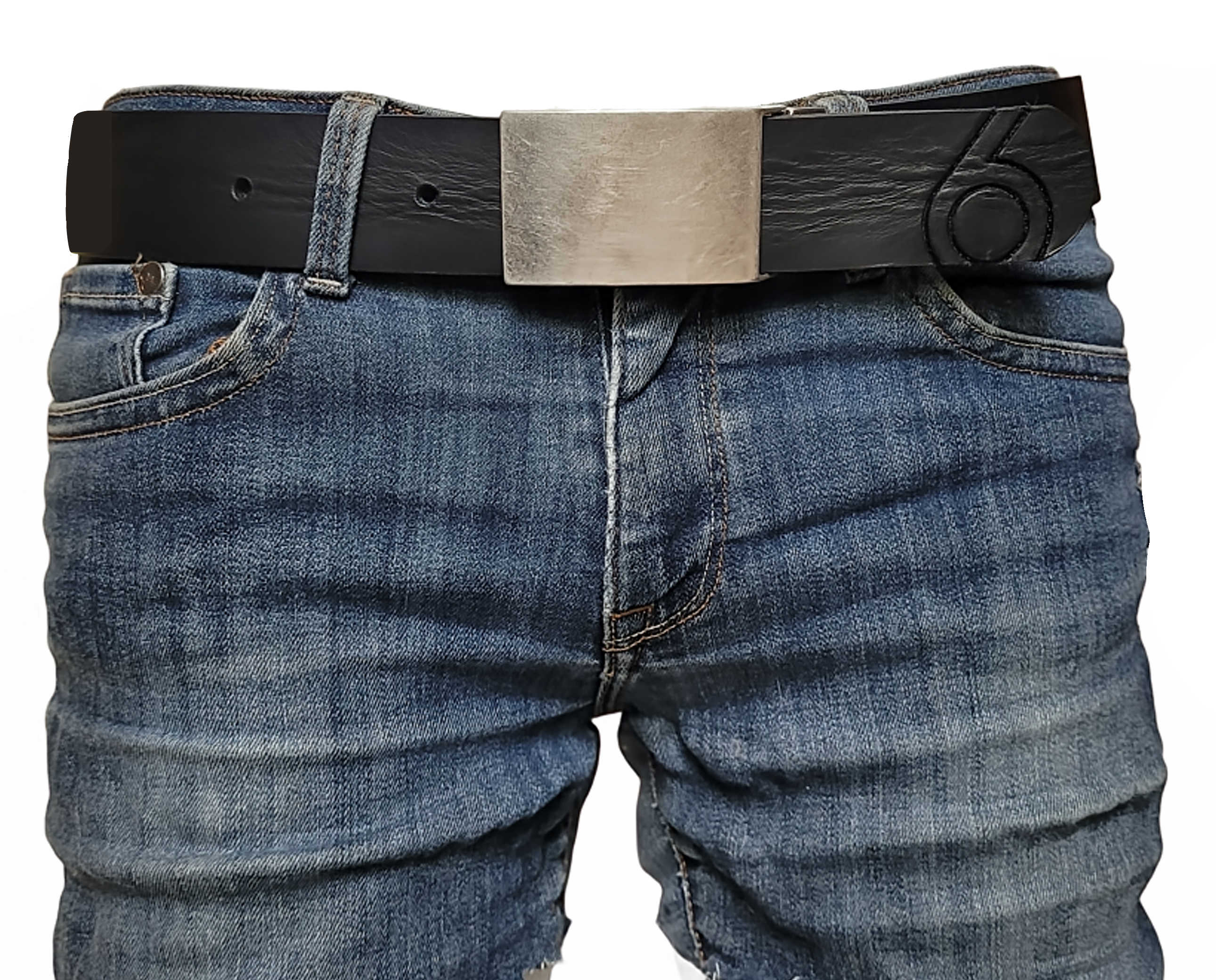 Schwarzer Jeansgürtel Just belt