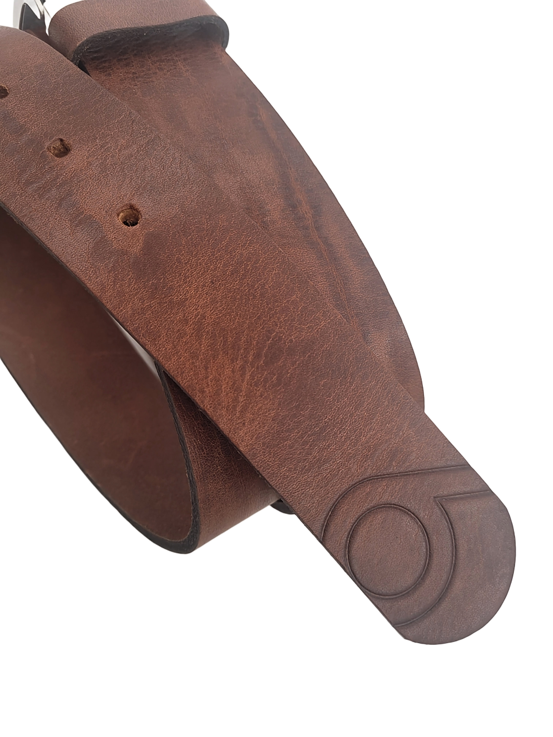 Ledergürtel Herren in Braun - Jeansgürtel aus Leder Braun - Herrengürtel für Jeans - Herren Gürtel kürzbar - echtes Leder