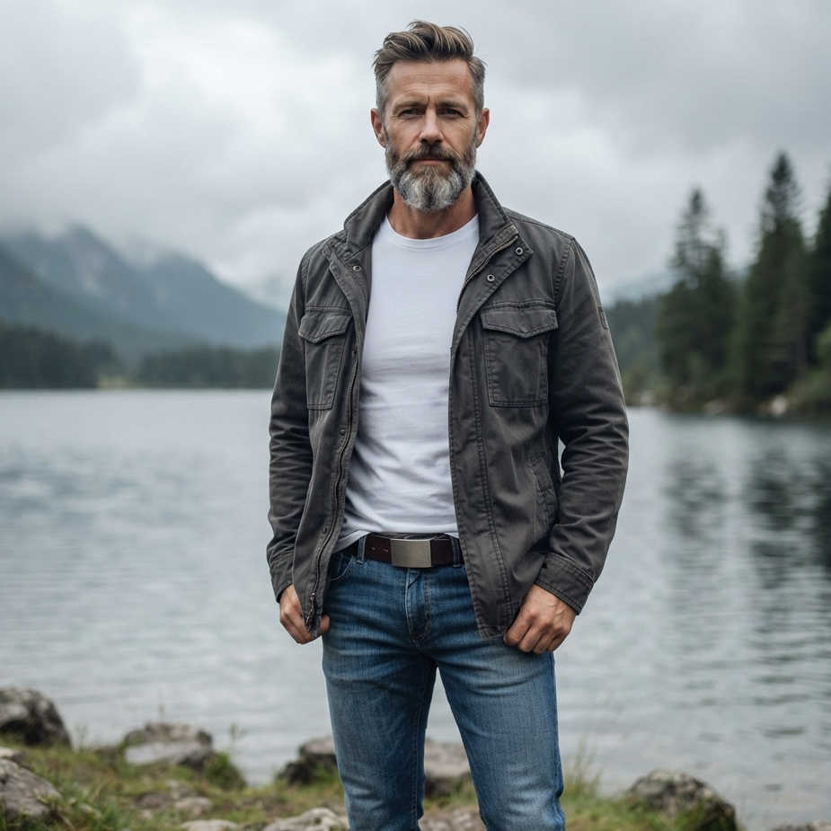 Herren gürtel aus Leder braun - für chino Hose