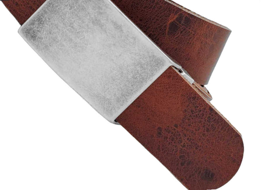 Ledergürtel Herren in Braun - Jeansgürtel aus Leder Braun - Herrengürtel für Jeans - Herren Gürtel kürzbar - echtes Leder