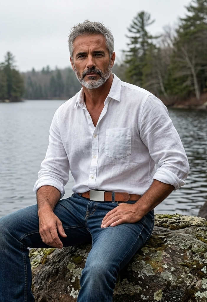 Ledergürtel Herren in Braun - Jeansgürtel aus Leder Braun - Herrengürtel für Jeans - Herren Gürtel kürzbar - echtes Leder