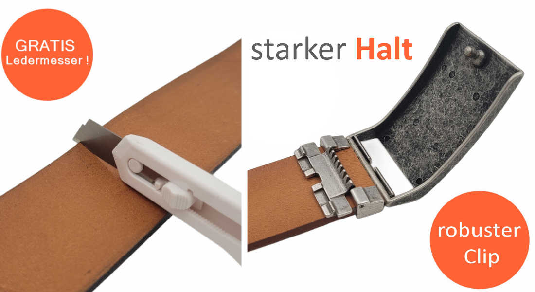 Ledergürtel für Herren zum Kürzen – individuelle Anpassung der Länge